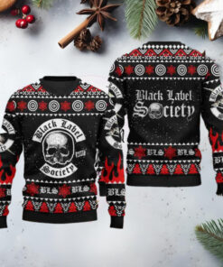 Black Label Society Christmas Sweater Chirstmas Gifts 2024 Xmas For Family And Friends Ugly Sweater