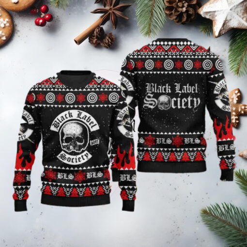 Black Label Society Christmas Sweater Chirstmas Gifts 2024 Xmas For Family And Friends Ugly Sweater