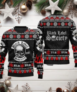 Black Label Society Christmas Sweater Chirstmas Gifts 2024 Xmas For Family And Friends Ugly Sweater