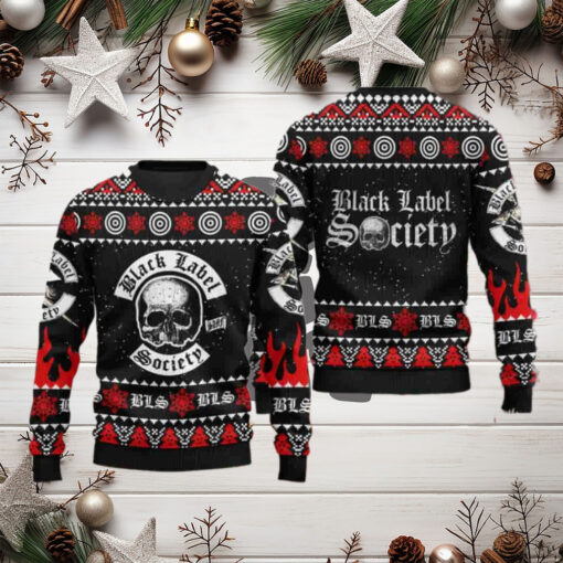 Black Label Society Christmas Sweater Chirstmas Gifts 2024 Xmas For Family And Friends Ugly Sweater