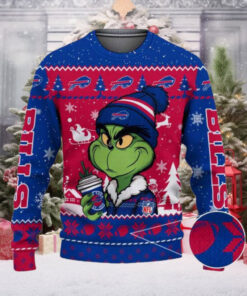 Buffalo Bills The Grinch Drink Coffee Ugly Christmas Sweater