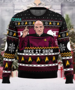 Captain Picard Star Trek Meme Ugly Christmas Sweater