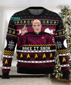 Captain Picard Star Trek Meme Ugly Christmas Sweater