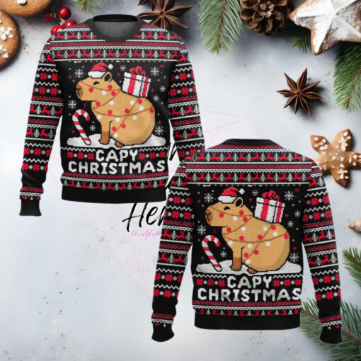 Capybara Capy Christmas Ugly Christmas Sweater