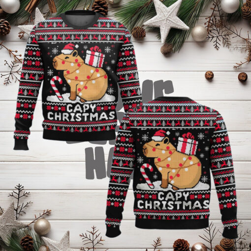 Capybara Capy Christmas Ugly Christmas Sweater