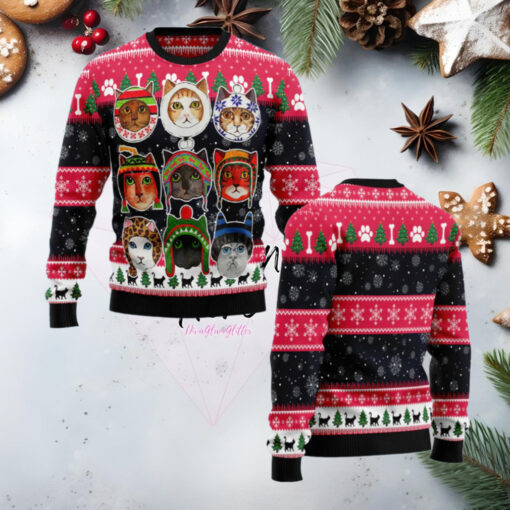 Cats In Winter Ugly Christmas Sweater