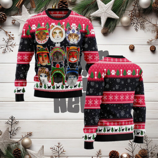 Cats In Winter Ugly Christmas Sweater