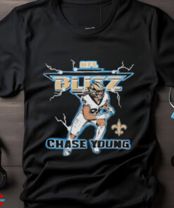 Chase Young NFL Blitz New Orleans Saints T Shirts