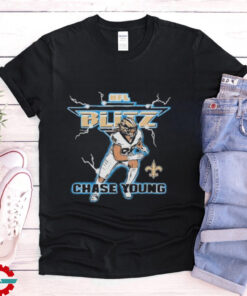 Chase Young NFL Blitz New Orleans Saints T Shirts