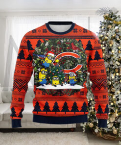 Chicago Bears Minion NFL Christmas Ugly Sweater Chicago Bears Ugly Christmas Sweater Gift For Family Ugly Christmas Sweater