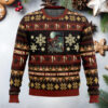 Slayer Band Logo With Jack Skellington Is Playing Guitar 2024 Ugly Christmas Sweater