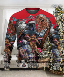 Christmas Star Wars Joy To The World Ugly Christmas Sweater, Star Wars Xmas Sweater