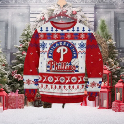 Classic Red And Blue Philadelphia Phillies Ugly Sweater