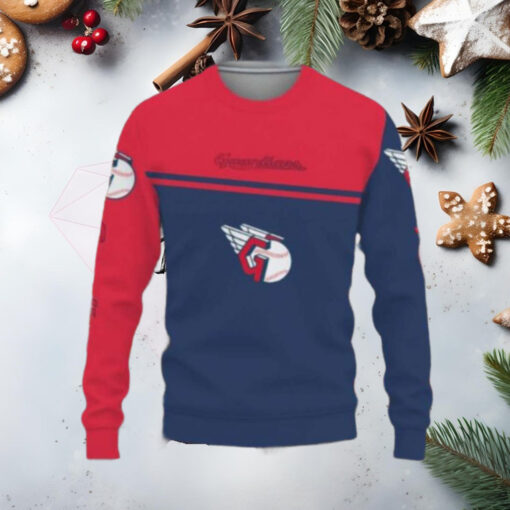 Cleveland Guardians Baseball Logo Ugly Christmas Sweater