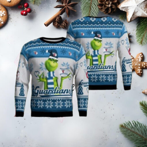 Cleveland Guardians Grinch Ugly Christmas Sweater