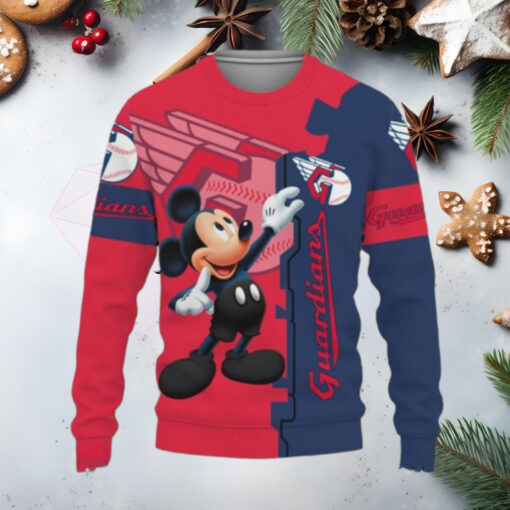 Cleveland Guardians Mickey Mouse Ugly Christmas Sweater