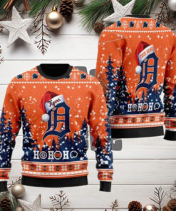 Custom Detroit Tigers Santa Ugly Christmas With Ho Ho Ho Design