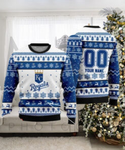 Custom Name KC Royals Snowflake Ugly Christmas Sweater