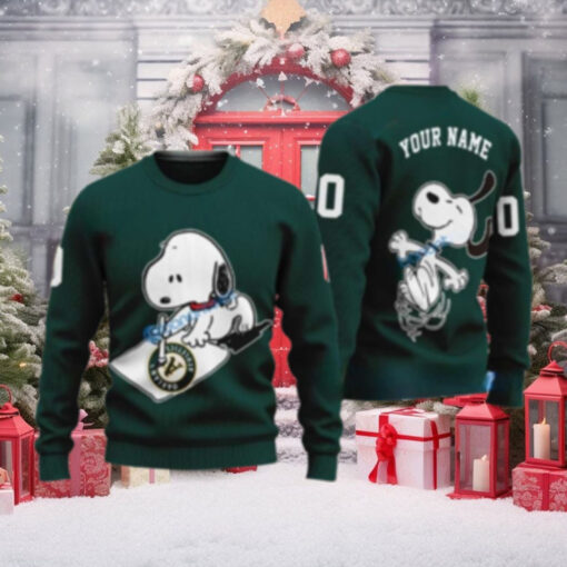 Custom Name Snoopy Oakland Athletics Christmas Sweater