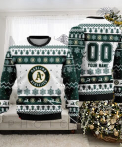 Customizable Oakland A’s Ugly Christmas Sweater