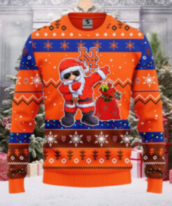 Dabbing Santa New York Mets Ugly Christmas Sweater