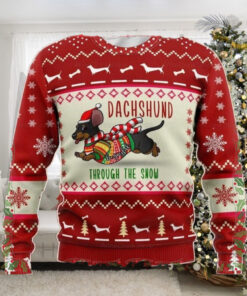 Dachshund Christmas Gift All Over Print Sweater Ugly Christmas Sweater