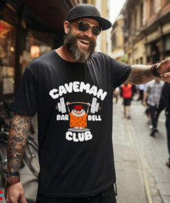 David Montgomery Caveman Club Bar Bell Painting t shirt