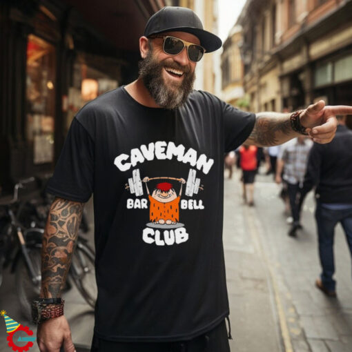 David Montgomery Caveman Club Bar Bell Painting t shirt