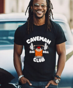 David Montgomery Caveman Club Bar Bell Painting t shirt