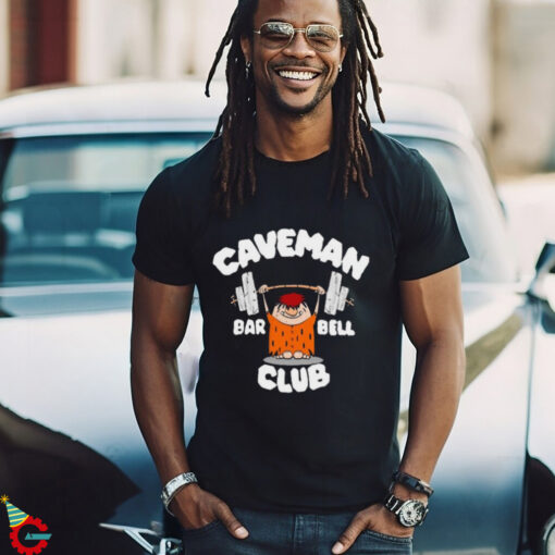 David Montgomery Caveman Club Bar Bell Painting t shirt