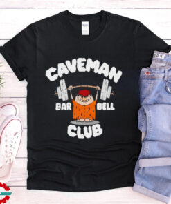 David Montgomery Caveman Club Bar Bell Painting t shirt