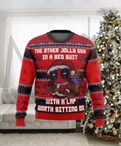 Deadpool Jolly Red Guy Ugly Christmas Sweater Holiday Gift Ugly Christmas Sweater