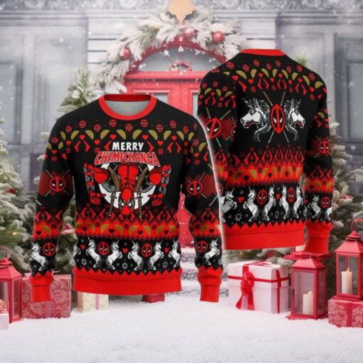 Deadpool Merry Chimichanga Ugly Christmas Sweater