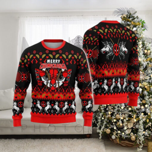 Deadpool Merry Chimichanga Ugly Christmas Sweater