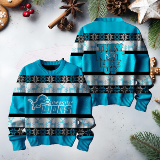 Detroit Lions They Not Like Us Ugly Christmas Sweater