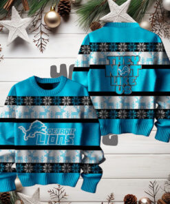 Detroit Lions They Not Like Us Ugly Christmas Sweater