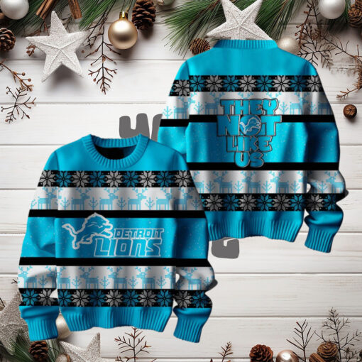 Detroit Lions They Not Like Us Ugly Christmas Sweater