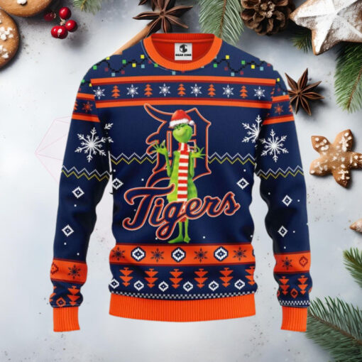 Detroit Tigers Grinch Christmas Ugly Christmas Sweater