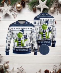 Detroit Tigers Grinch Holiday Ugly Sweater