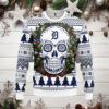 Detroit Tigers Skull Holiday Pattern Ugly Christmas Sweater