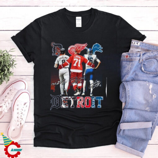 Detroit Tigers – Detroit Red Wings – Detroit Lions Signature Unisex T Shirt