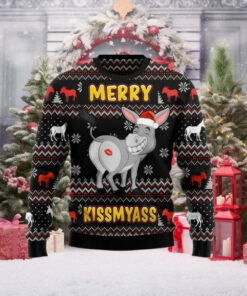 Donkeys Merry Kissmyass 3D Ugly Christmas Sweater