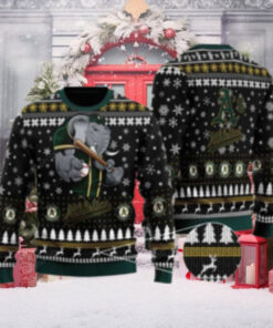 Elephant Mascot Oakland Athletics Ugly Christmas Sweater