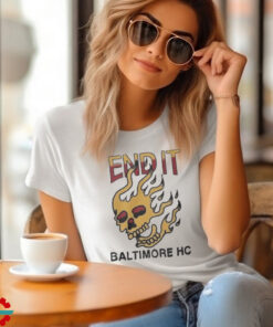 End It Baltimore HC Skull Flame t shirt