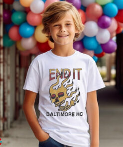 End It Baltimore HC Skull Flame t shirt