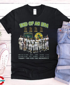 End Of An Era Oakland Athletics Signature Thank You For The Memories Unisex T Shirt