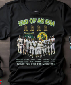 End Of An Era Oakland Athletics Signature Thank You For The Memories Unisex T Shirt