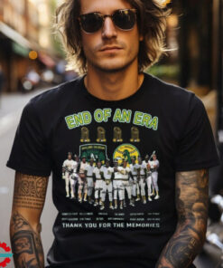 End Of An Era Oakland Athletics Signature Thank You For The Memories Unisex T Shirt