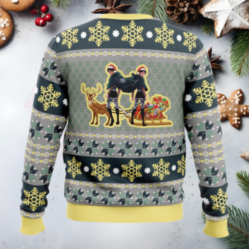 Eren Levi Attack on Titan Ugly Christmas Sweater