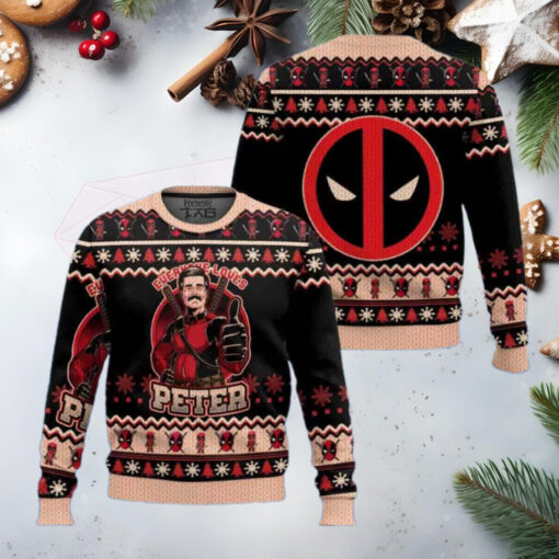 Everyone Loves Petter Deadpool and Wolverine Chirstmas Gifts 2024 Xmas For Family And Friends Ugly Sweater